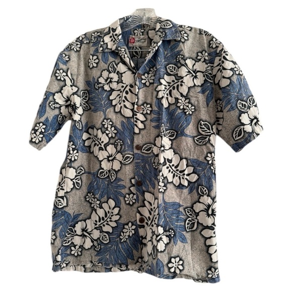 HILO HATTIE The Hawaiian Original Men’s Vintage Cotton Button Up Shirt-SMALL - Picture 1 of 6